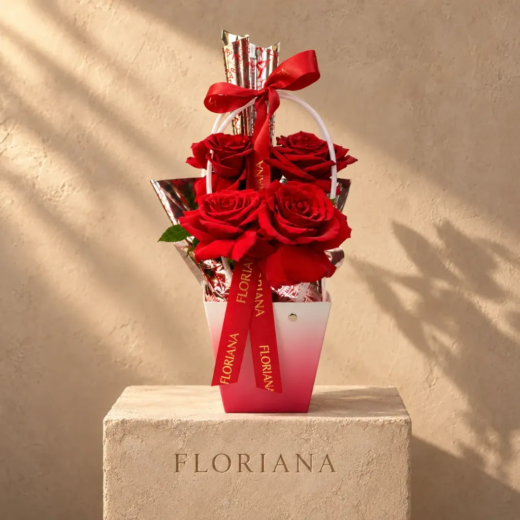 [BOUQUET-FLOWERBAG0001-RED-4] Love Express